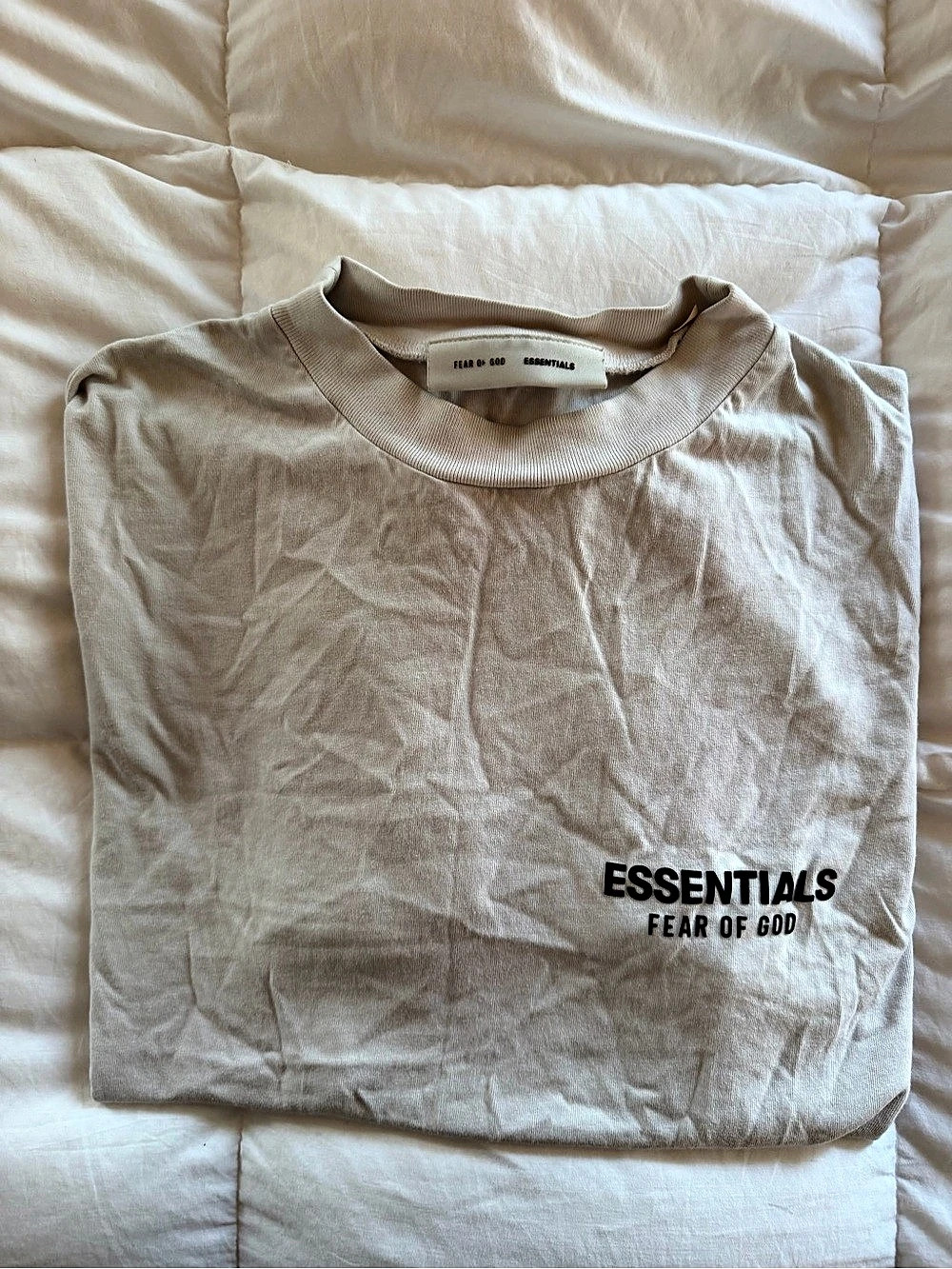 Fear of God Essentials Back Logo T-Shirt Short Sleeve Tee White Small
